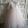 New Lace Tulle Flower Girls Dresses Up White for Child Wedding Parti Bridesmai Maxi Ball Gown Communion Evening