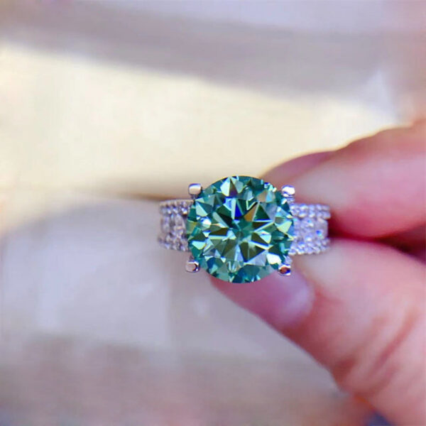 c122fb34bb9dd9f6 Real 2 Carat 8mm Moissanite Wedding Ring For Women Sterling Sier Band D Color VVS Diamond Engagement Fine Jewelry With Gra