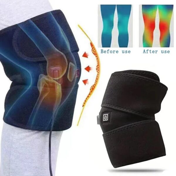 Electric Heating Pad USB Heated Brace Support for Arthritis Joint Old Cold Leg Knee Warmer