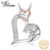 c128400d773c57a8 Palace Heart Love Rose Gold Sterling Sier Simulated Diamond Pendant Necklace for Women Fashion Jewelry No Chain