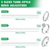 Anpro 15 Pack Size - with 3 Sizes Clear Sizer Adjuster Loose Rings,Spiral Silicone Tightener Set,Invisible Ring Guards(Please See Below Picture for The Steps)