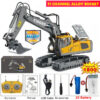 4WD Remote Control Excavator Toy Radio Controlled RC Dump Truck Vehicle Crawler Bulldozer Construction Car Gifts for Kids Boys