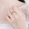 c137ff26bbf28ac4 Smyoue 0.3-2 Carat 100% Real Moissanite Ring for Women White Gold Plated S Solid Sier Simulated Diamond Wedding Band