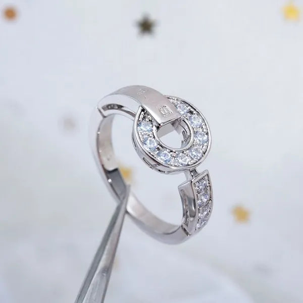 c13a43ef09bca53a designer ladies rope knot ring with diamonds fashion rings for women classic jewelry gold plated rose Party Birthday Gifts