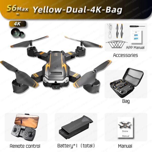 New S6 Max 8K Drone Professional Foldable Quadcopter Aerial HD Camera GPS RC Helicopter 5KM Obstacle Avoidance Sell Apron
