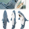 c13c89800dadec56 1pc New Shark Adult Wearable Winter Warm Blanket Hooded Playsuit Onesie Funny Sleeping Bag For Slumber Party