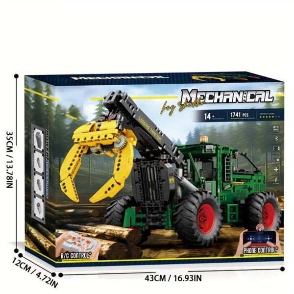 1741PCS RC Timber Building Blocks Farm Tractor Technology Electronic Remote Control Car Bricks Model Kids Toys Idea Gift