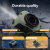 c17f742df18d2a1c 10000mAh Portable Waist Fan Hanging Neck Strong Wind with Power Bank LED Lighting for Emergency Sports Outdoor Working