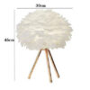 New feather ins Nordic bed decorated gold triangle bedroom led lamp