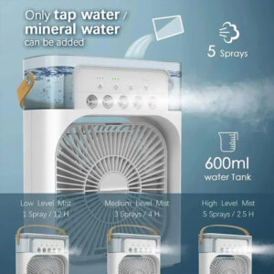 Portable Conditioners USB Electric Fan LED Night Light Water Mist Fun 3 In 1 Air Cooler Humidifie For Home