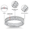 c1a3c5723c371bdd Full Moissanite Ring Dating Couple Promise Rings Sterling Sier D Color VVS1 Diamond Wedding Bands for Women Fine Jewelry