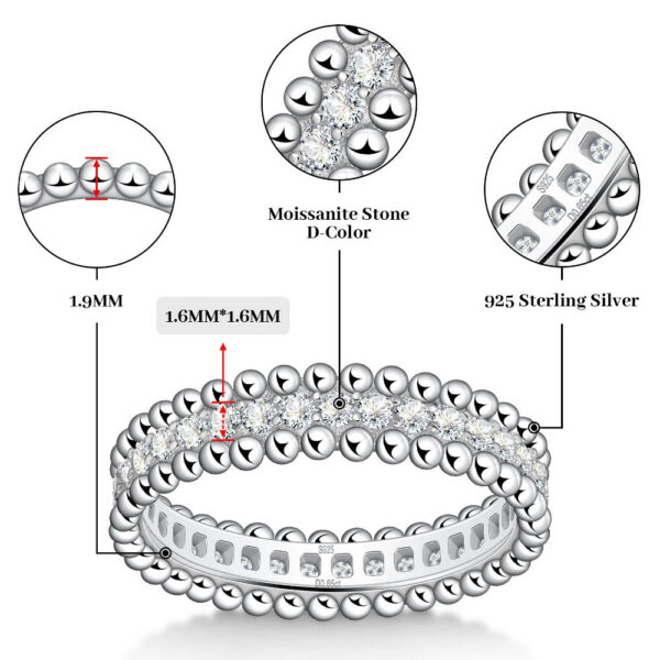 c1a3c5723c371bdd Full Moissanite Ring Dating Couple Promise Rings Sterling Sier D Color VVS1 Diamond Wedding Bands for Women Fine Jewelry
