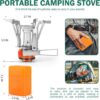 Portable Camping Stove Backpacking Stove, Lightweight Mini Gas Stove for Hiking, Travel, Adventures, and Emergencies, Portable Camp Stove with Piezo Ignition and 3000 Watts of Power
