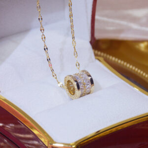 c1adb2d62e530f18 Korea Fine Jewelry 14k Real Gold Plated Micro-inlaid Zircon Flashing Diamond Letter Necklace Clavicle Chain Necklaces for Woman