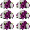 c1c27b5be21ea472 NUPTIO Flower Ball Arrangement Bouquet - 2 Pcs 9.5 inch Diameter Dusty Rose Fake Flowers Roses Balls for Centerpieces Tables - Artificial Rose Arrangements for Wedding Centerpiece Table Decorations