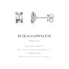 MODIAN 925 Sterling Silver Simple Emerald Cut CZ Stud Earrings Hypoallergenic Earrings For Women Wedding Engagement Fine Jewelry
