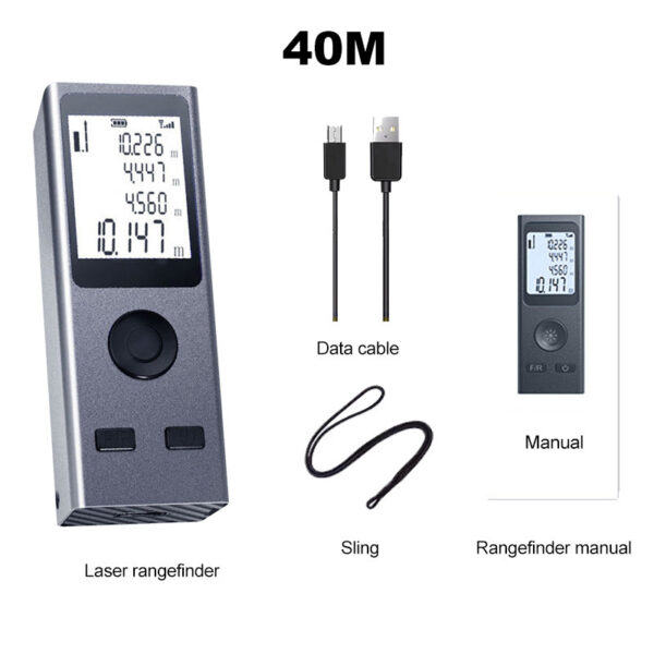 Pracmanu Smart Intelligent 30m Digital Laser Rangefinder Usb Charging Rechargeable Handheld Distance Meters
