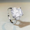 c1e824899886b49c Wong Rain Luxury 925 Sterling Silver Emerald Cut 10CT Aquamarine Lab Sapphire Gemstone Wedding Engagement Jewelry Ring Wholesale