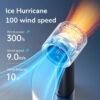JISULIFE Mini Portable Hand Fan, 100 Wind Speeds, 5000mAh USB Battery Rechargeable, LED Digital Display, Travel,Camping,Outdoor