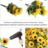c2050f207dcad0a7 AmyHomie Artificial Sunflower Bouquets,2 Bunches Fake Wildflowers for Baby Shower Home Wedding Spring Decor, Bride Holding Flowers,DIY Garden Craft Art Decor