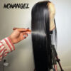c20cda53d7a1474f WOW ANGEL 250% 13x6 Wigs Straight Invisible Melt Skin HD Lace Front Human Hair Wig