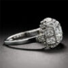 White Diamond S Sterling Bague Bizuteria Anillos Sier Jewelry Fine 2 Carat Ring for Women