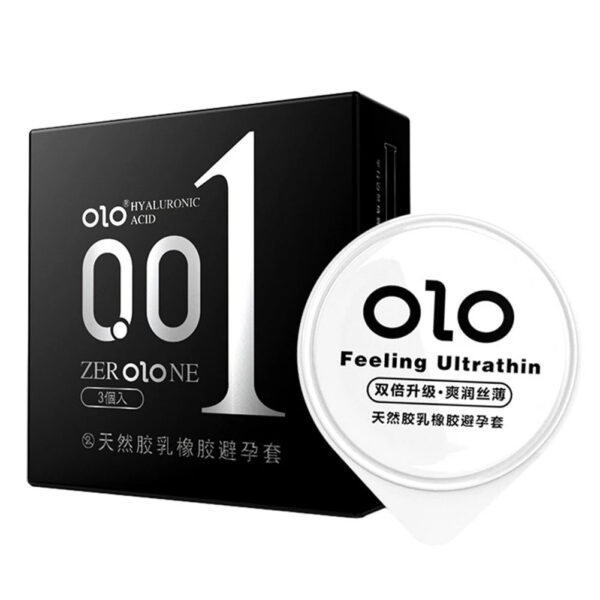 OLO ULTRA THIN CONDOM 0.01 Feeling Penis Sleeve Hyaluronic Acids Rubber Latex Ejaculation Delay Dotted Condoms Intimate Sex Toy