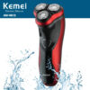 Rechargeable shaver washable trimmer barbeador face men shaving hine groomer beard kemei 3D electric razor