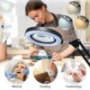 c242414d079ebd36 72LED 8X/10X NEW Illuminated Magnifier USB 3 Colors LED Magnifying Glass for Soldering Iron Repair/Table Lamp/Skincare Beauty