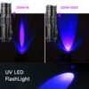 c2475b6fa69d450a UV LED Flashlight Portable Blacklight 395nm Wavelength Violet Light Pet Urine Scorpion Feminine Hygiene Detector Torch