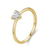 c25668f5f0d628b2 Modian Authentic 925 Sterling Silver Simple Love Heart AAAAA Zirconia Sparkling Finger Ring For Women Female Wedding Jewelry