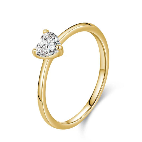 c25668f5f0d628b2 Modian Authentic 925 Sterling Silver Simple Love Heart AAAAA Zirconia Sparkling Finger Ring For Women Female Wedding Jewelry