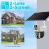 4K Solar Camera 4G SIM Card  Dual Lens 8MP HD Night Vision IP CCTV Surveillance PTZ PIR Human Detection Alarm Waterproof Camera