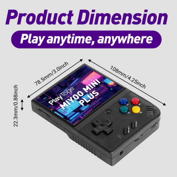 c26db0920f64a1ce Miyoo Mini Plus Handheld Game Console, 3.5 Inch IPS 640x480 Screen, Support External TF Card, 3000mAh Battery