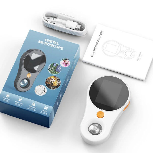 2.0inch 500X Digital Microscope 1080P Video Coin Microsco with Magnifying Glass Wiht 8Leds for Electronics Repair Windows/