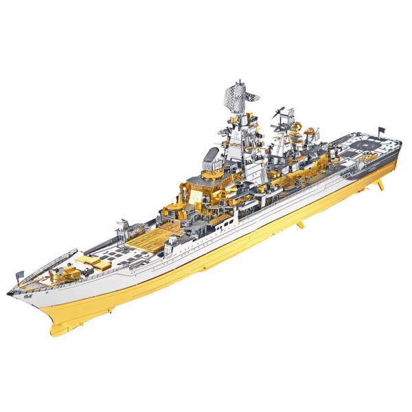 Piececool 3D Metal Puzzle -Russian Battlecruiser Pyotr DIY Jigsaw Toy Model Building Kits Christmas Gifts for Adults