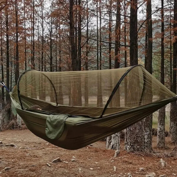c26f72c740f922a7 Outdoor Camping Hammock With Mosquito Net Lightweight Hanging Hammocks High Strength Parachute Fabric Hanging Bed Net 250x120cm