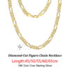 c29ec2c4910fed94 ORSA JEWELS Handmade Italy Diamond-Cut Figaro Necklace Genuine Sterling Sier Man Woman Neck Chain Jewelry Gift SC34