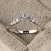 S925 Sterling Silver Little Princess Crown Diamond Ring Simple Sen Series Little Fresh Fine Wedding Engagement Birthday Gift