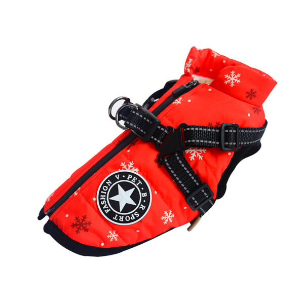 c2a5e9f4078b82c1 Winter Clothes For Small Dogs Warm Fleece Large Dog Jacket Waterproof Pet Coat With Harness Chihuahua Clothing Puppy Costume