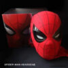 c2b0453b427857a7 Mascara Spiderman Headgear Cosplay Moving Eyes Electronic Mask Spider Man 1:1 Remote Control Elastic Toys Adults Kids Gift