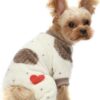 Unicorn Fuzzy Dog Pajamas, Dog Winter Clothes for Small Dogs Girl Boy, Pet Onesie with Feet, Cat Outfit, Light Blue, Small