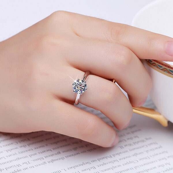 GRA Certified 1-5CT Moissanite VVS1 Lab Diamond Solitaire Ring For Women Engagement Promise Wedding Band Jewelry