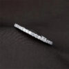 Fashion Original 100% Sterling Sier Band Rings Women Wedding Jewelry Gift Classic Simulated Platinum Diamond CZ RING