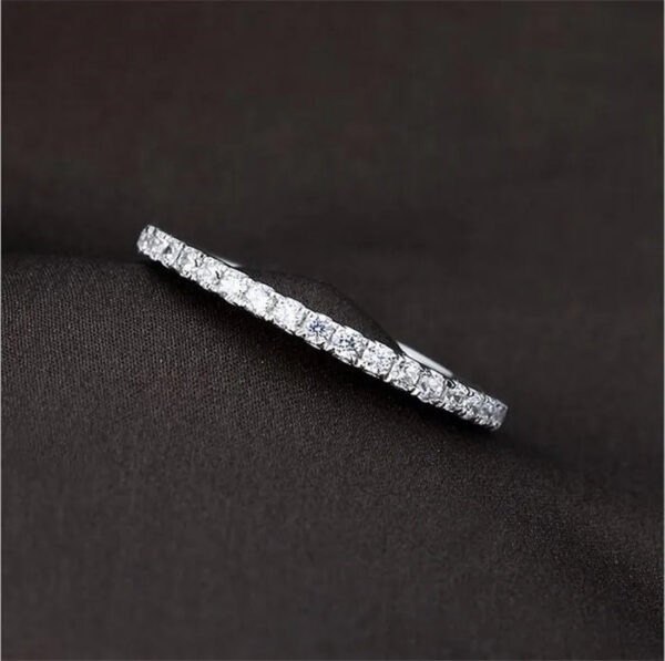 Fashion Original 100% Sterling Sier Band Rings Women Wedding Jewelry Gift Classic Simulated Platinum Diamond CZ RING