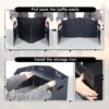 c2d8d7bd3f1295eb 4 Plates Camping Stove Windscreen Metal Wind Blocker Folding Stove Windshield with Storage Bag Stove Wind Screen for Outdoor Camping Accessories for Camping, Hiking, Cooking, Picnic (Model 1)