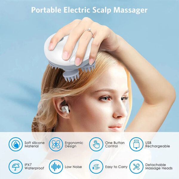 c2f5cfd0f4c4c30e Deep Scalp Massager Head Cleaning Massager Also Suitable for Pets Electric Massage Tool Washable and Portable