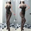 c304e4d960035f6a Plus Sexy Lace Lingerie Women's Transparent Catsuit Open Crotch Body Stockings For Sex Sling Halter Backless Teddies Bodysuits