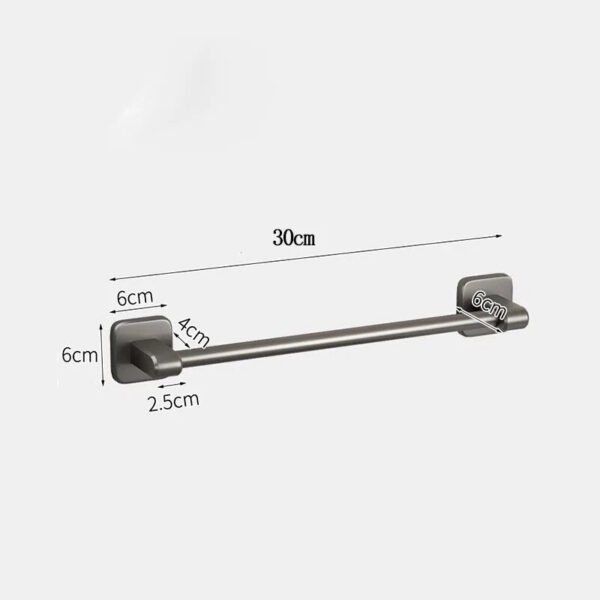 c305f2f6bcfdd080 1PC Perforated Suction Cup, Wall Mounted Storage Rack, Toilet Storage, Bathroom Towel Rod