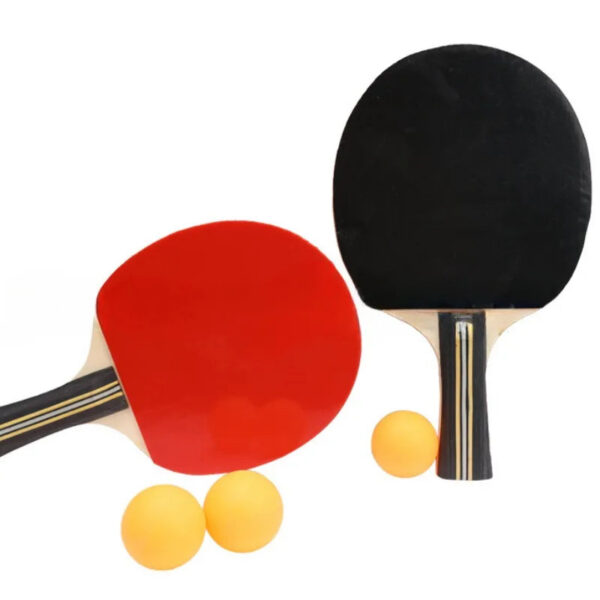 c322cb13d90bcf07 High quality Portable Ping Pong Racket Set Table Tennis Blade Rackets Paddle of 2 Long Handle Ping Pong Paddles + 3 balls